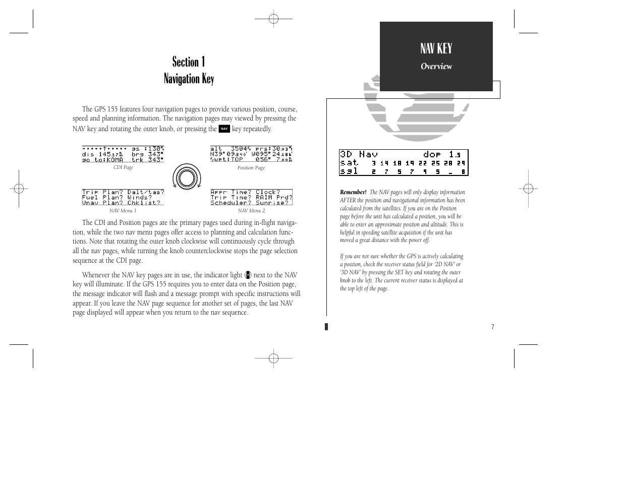 Nav key | Garmin GPS 165 TSO User Manual | Page 17 / 132