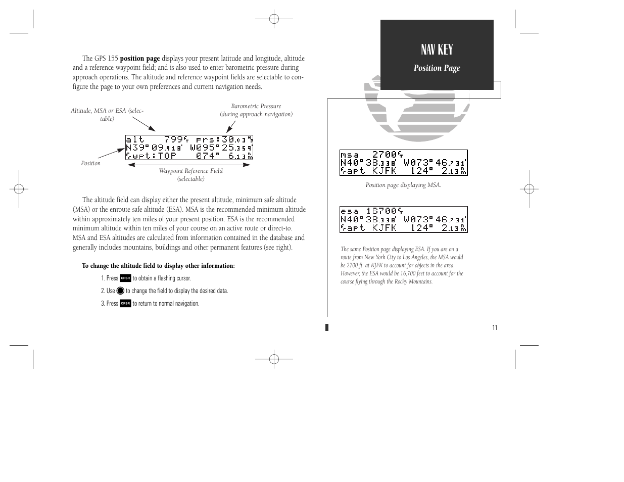Nav key | Garmin GPS 165 TSO User Manual | Page 21 / 132