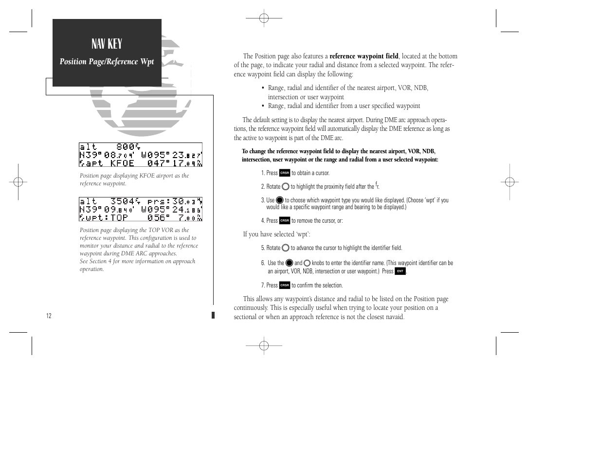 Nav key | Garmin GPS 165 TSO User Manual | Page 22 / 132