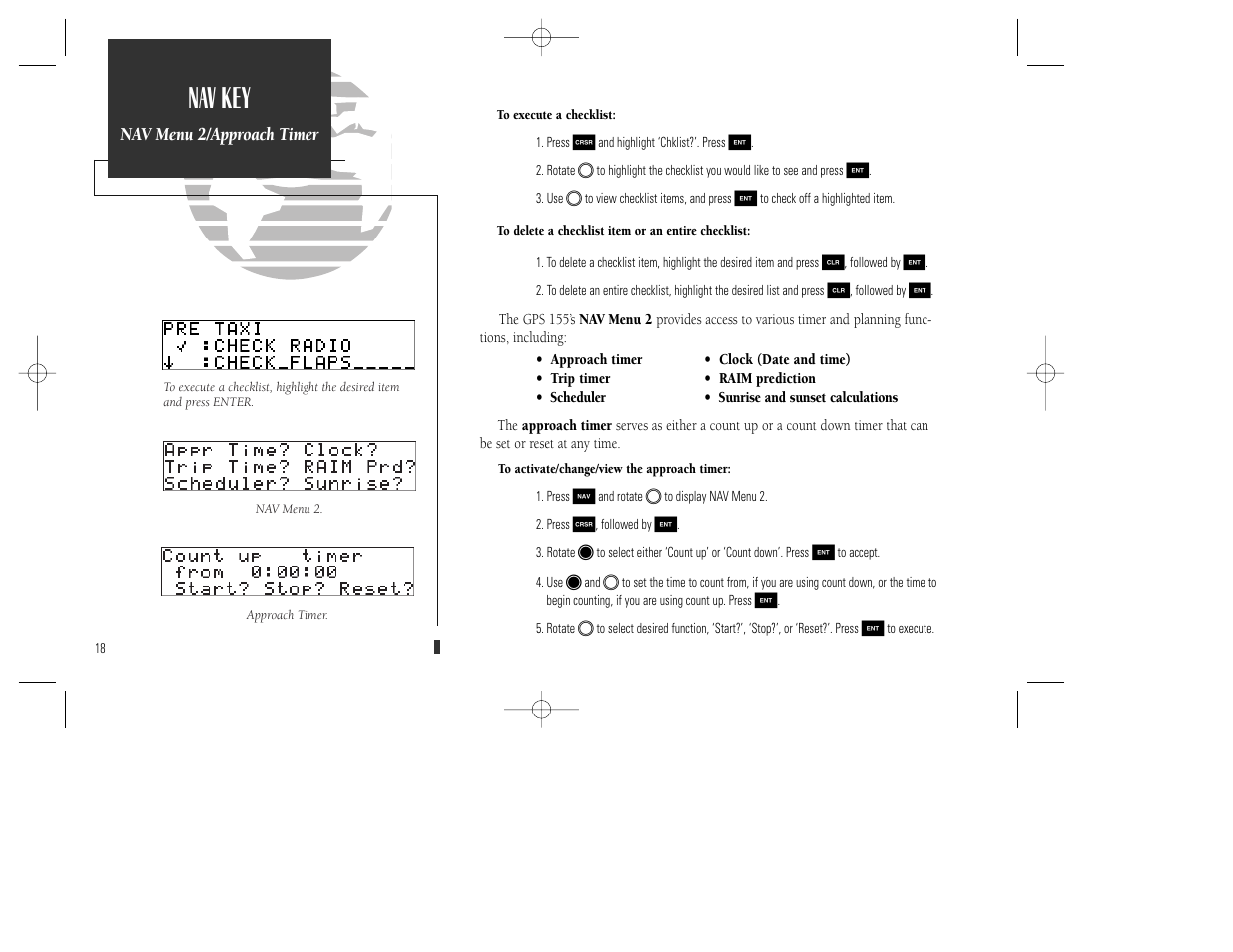 Nav key | Garmin GPS 165 TSO User Manual | Page 28 / 132