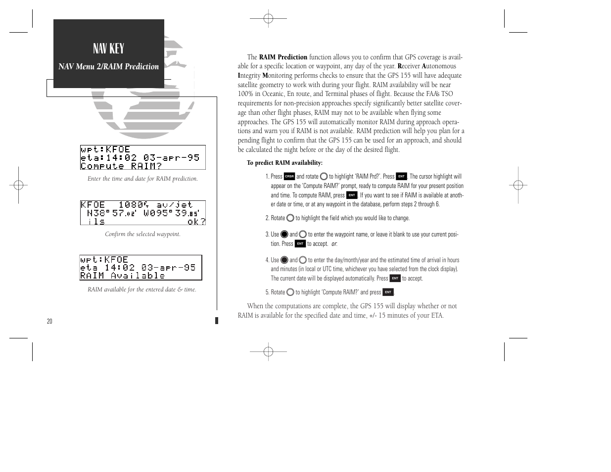 Nav key | Garmin GPS 165 TSO User Manual | Page 30 / 132