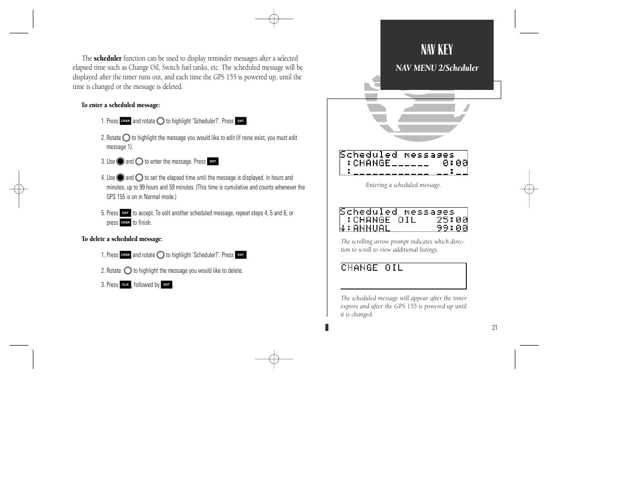 Nav key | Garmin GPS 165 TSO User Manual | Page 31 / 132