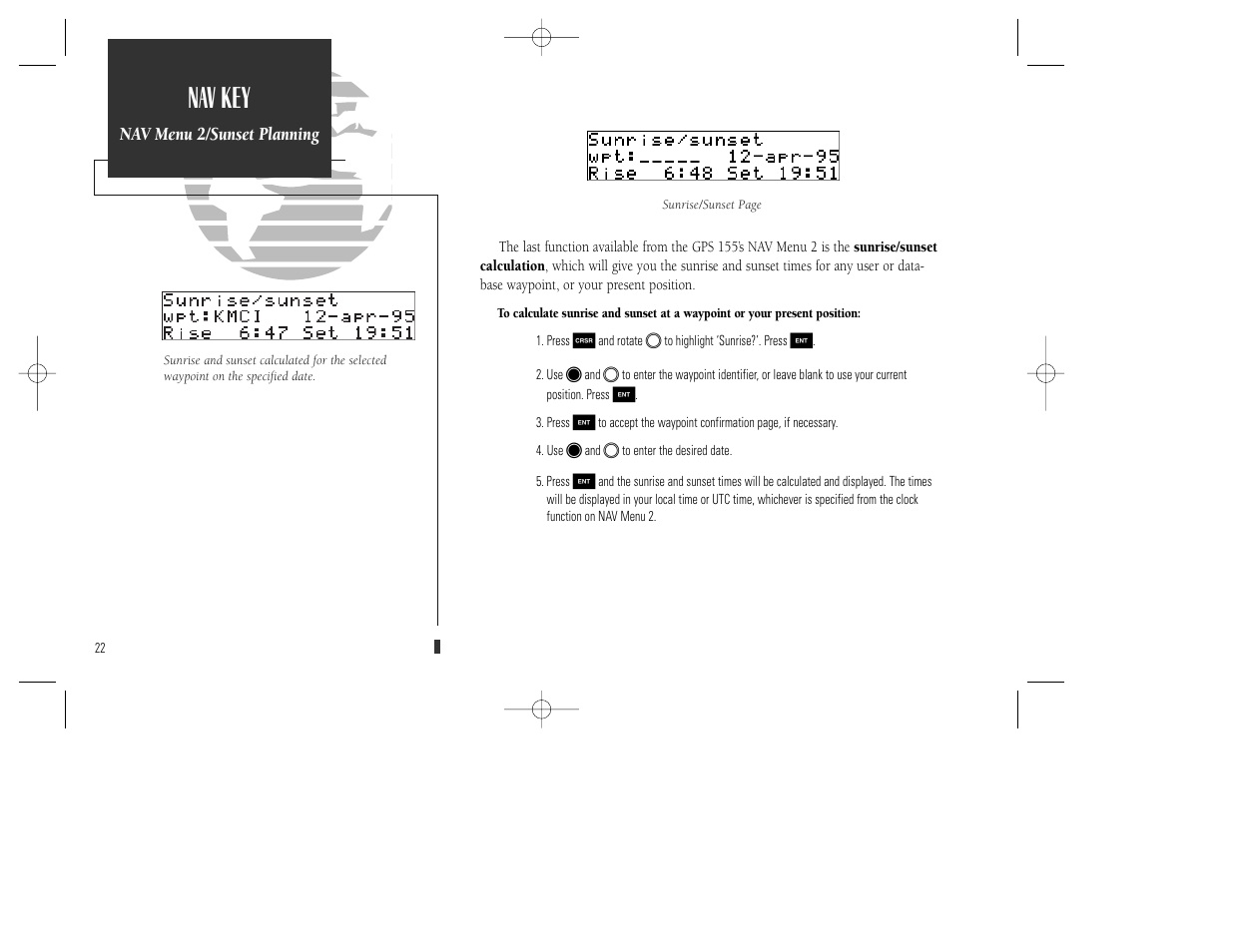 Nav key | Garmin GPS 165 TSO User Manual | Page 32 / 132