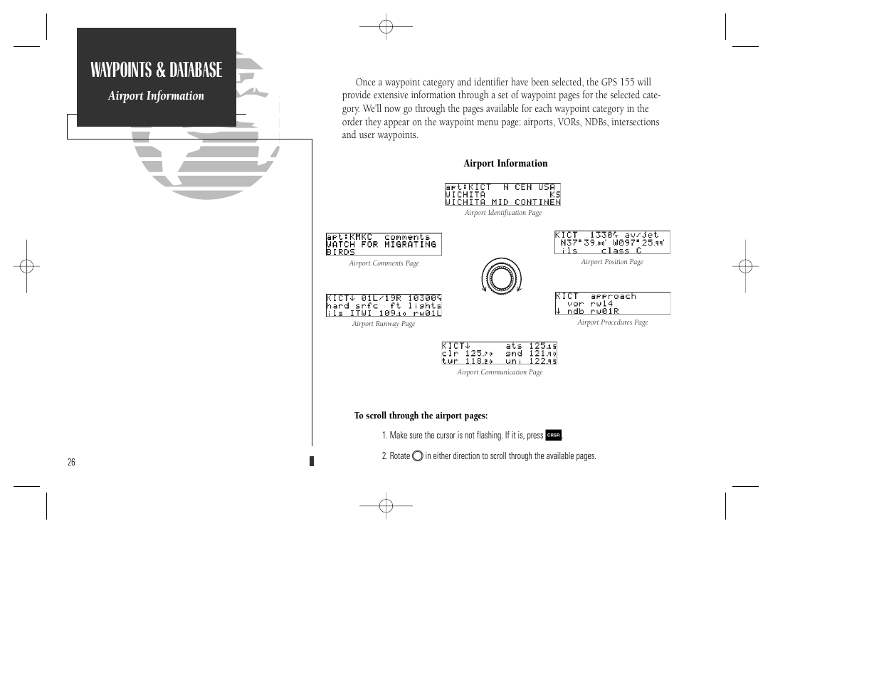 Waypoints & database | Garmin GPS 165 TSO User Manual | Page 36 / 132
