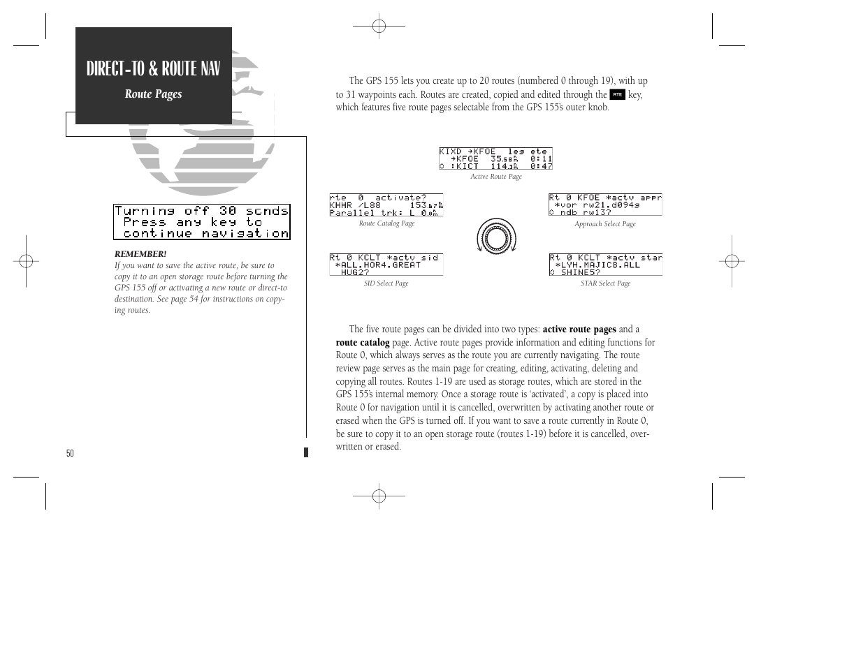 Direct-to & route nav | Garmin GPS 165 TSO User Manual | Page 60 / 132