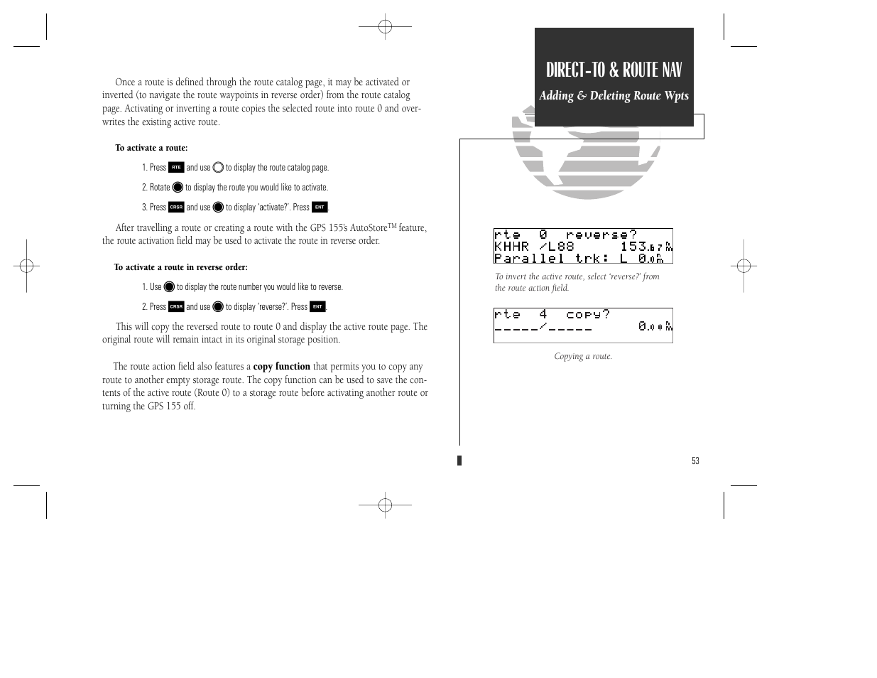 Direct-to & route nav | Garmin GPS 165 TSO User Manual | Page 63 / 132