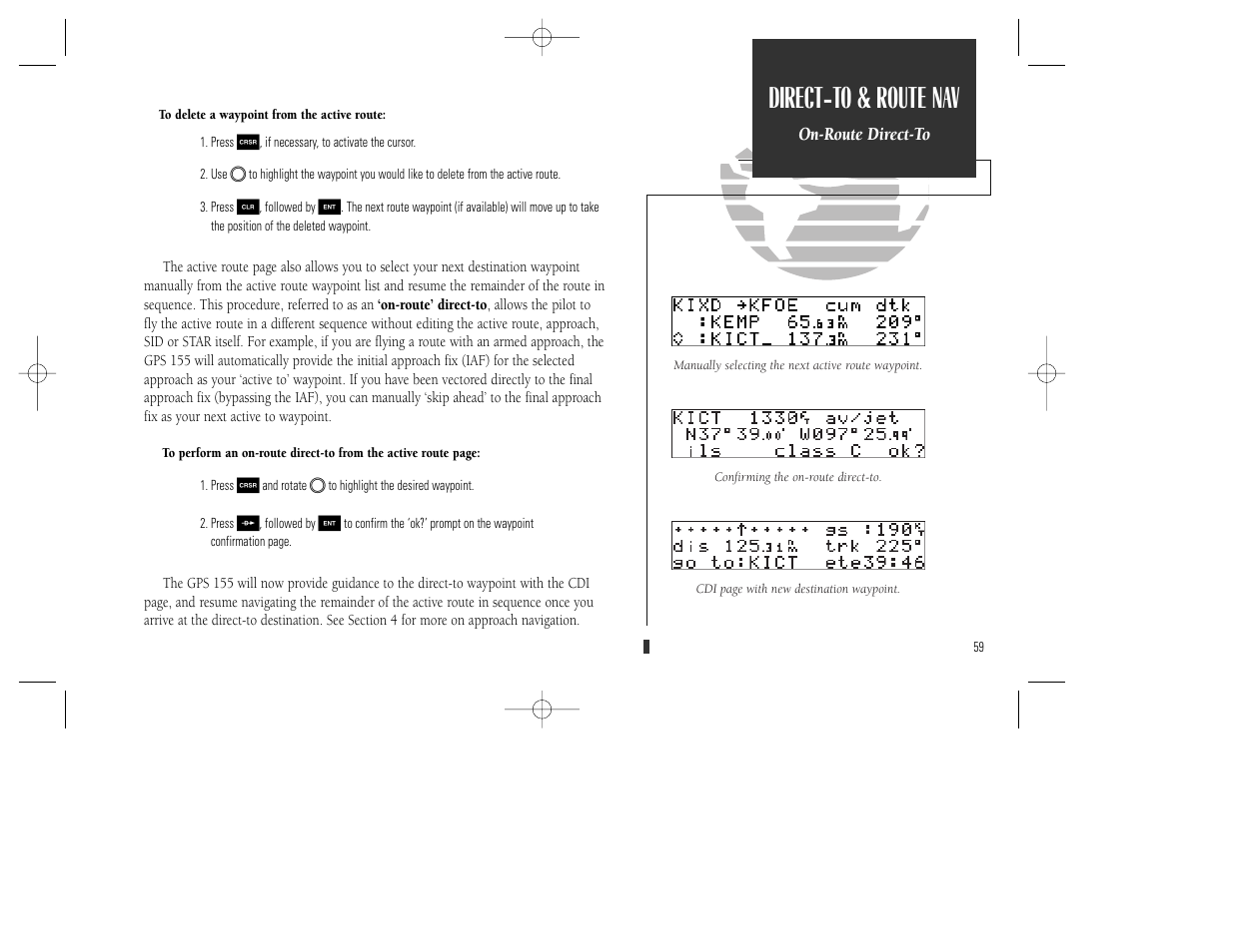 Direct-to & route nav | Garmin GPS 165 TSO User Manual | Page 69 / 132