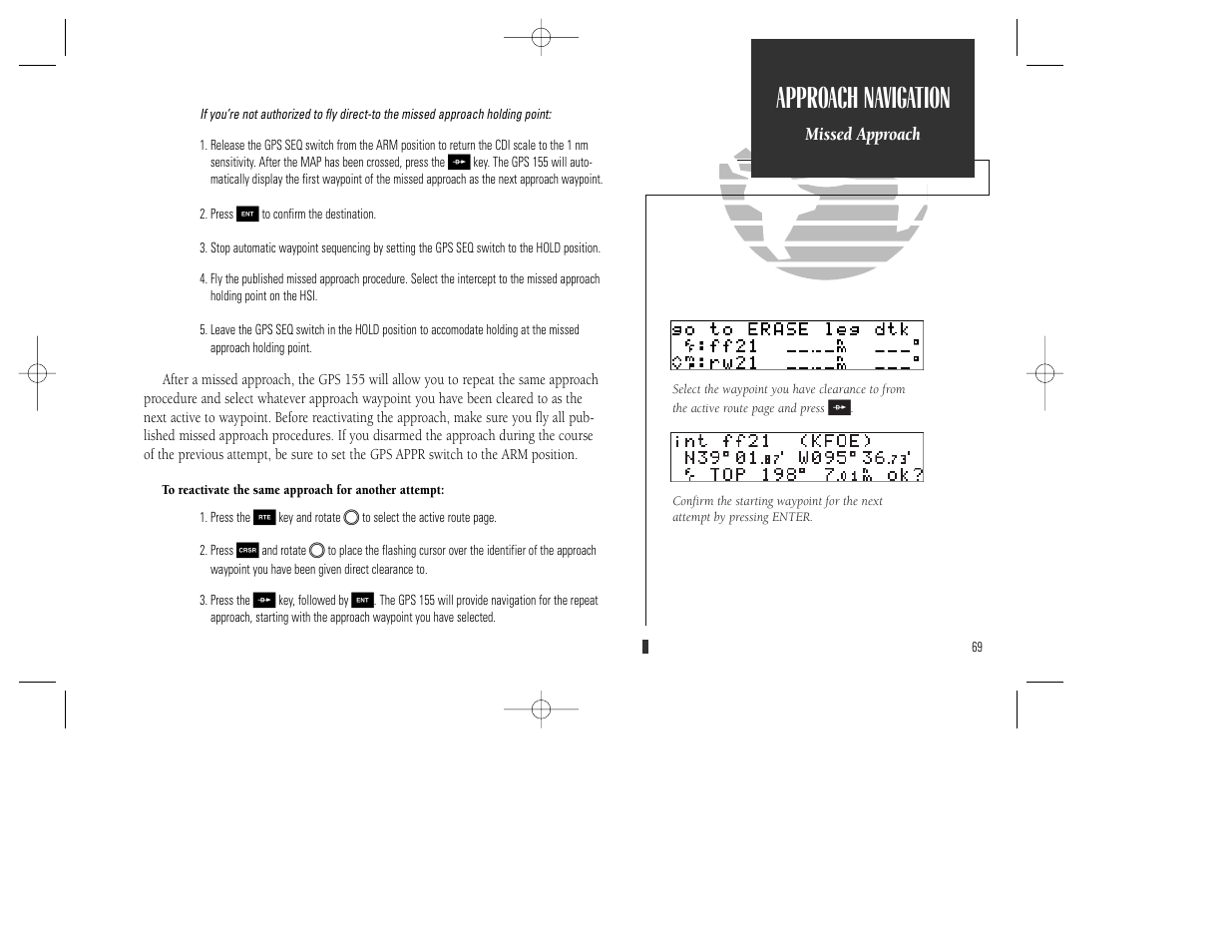 Approach navigation | Garmin GPS 165 TSO User Manual | Page 79 / 132