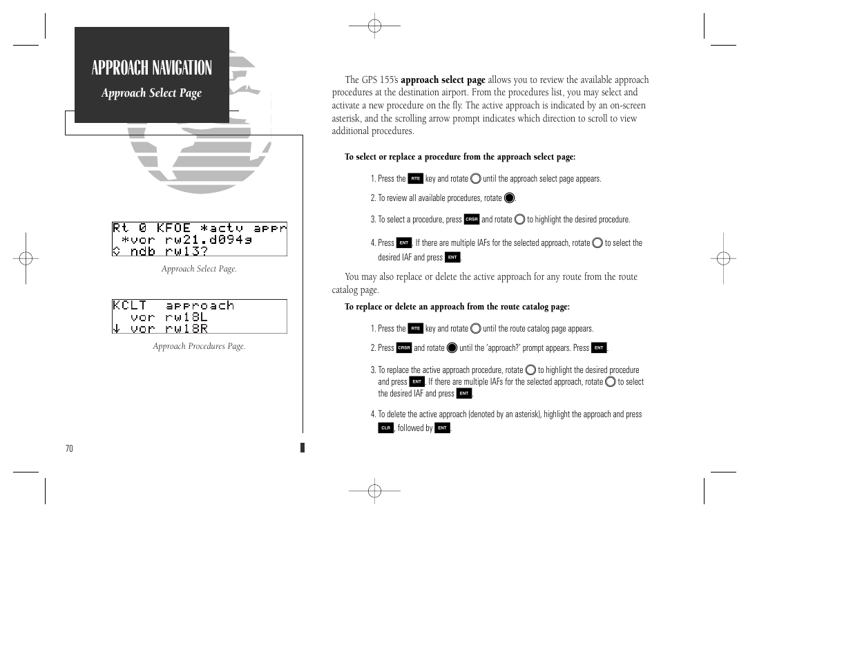 Approach navigation | Garmin GPS 165 TSO User Manual | Page 80 / 132
