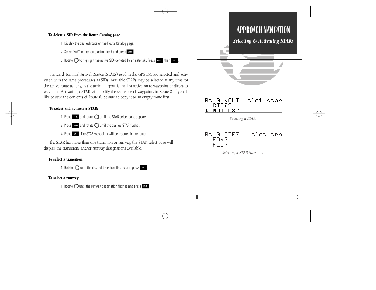 Approach navigation | Garmin GPS 165 TSO User Manual | Page 91 / 132