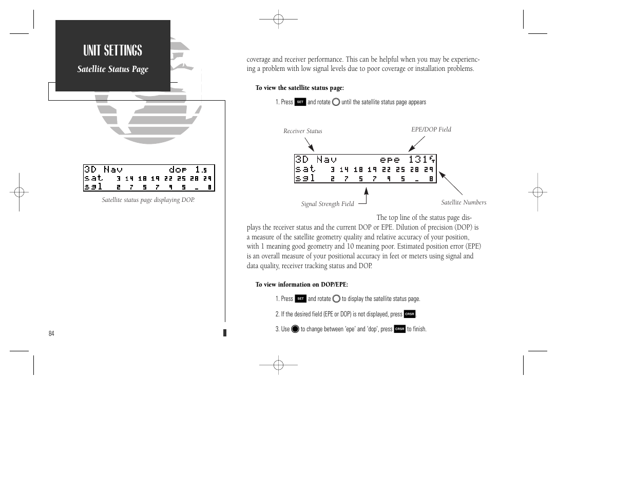 Unit settings | Garmin GPS 165 TSO User Manual | Page 94 / 132
