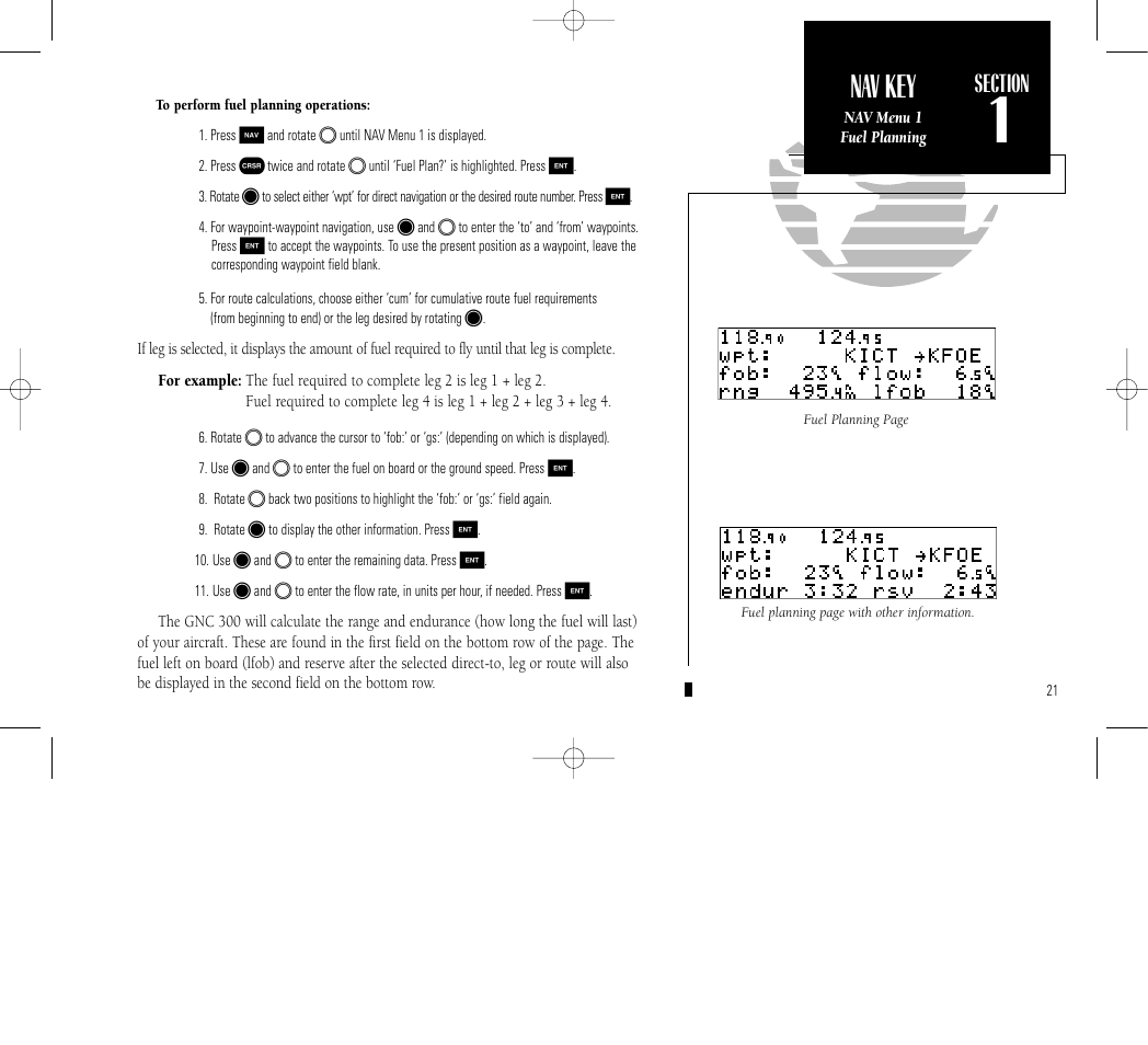 Reference, Nav key | Garmin GNC 300 User Manual | Page 31 / 142