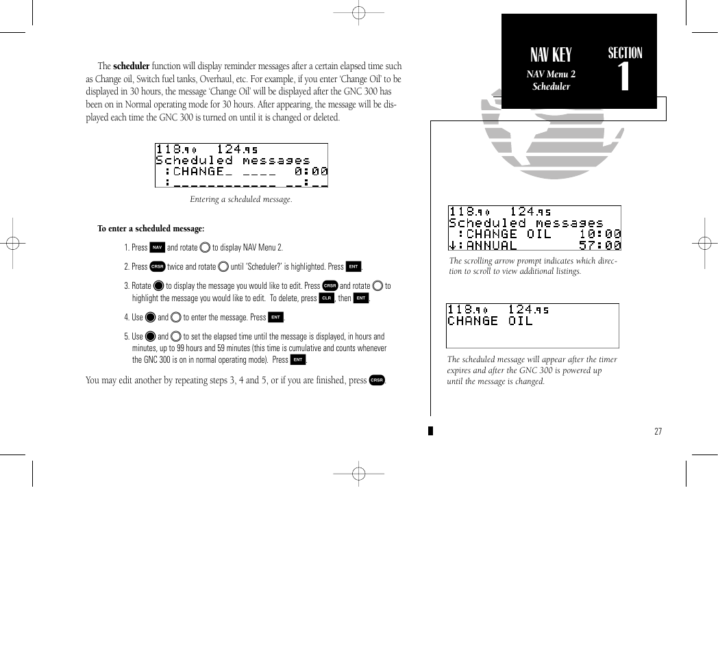 Reference, Nav key | Garmin GNC 300 User Manual | Page 37 / 142