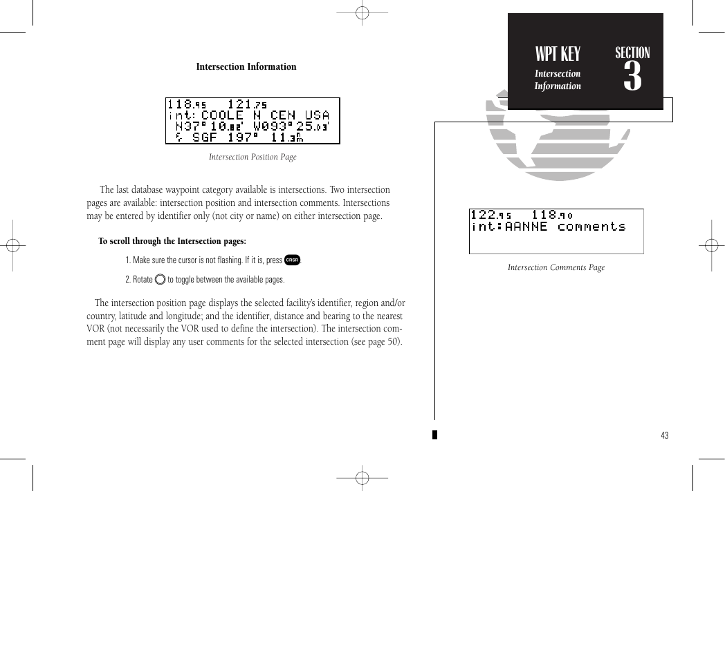 Reference, Wpt key | Garmin GNC 300 User Manual | Page 53 / 142