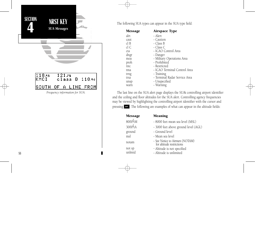 Reference, Nrst key | Garmin GNC 300 User Manual | Page 66 / 142