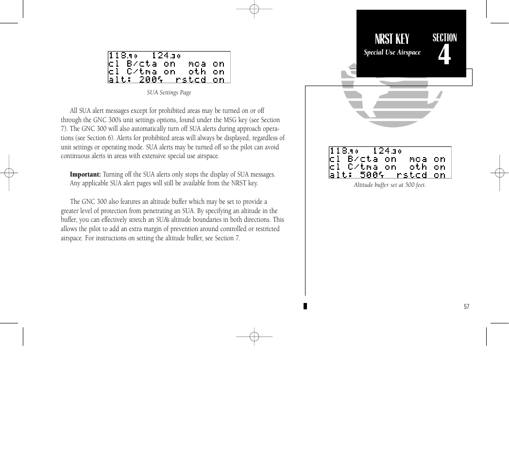 Appendix a, Nrst key | Garmin GNC 300 User Manual | Page 67 / 142