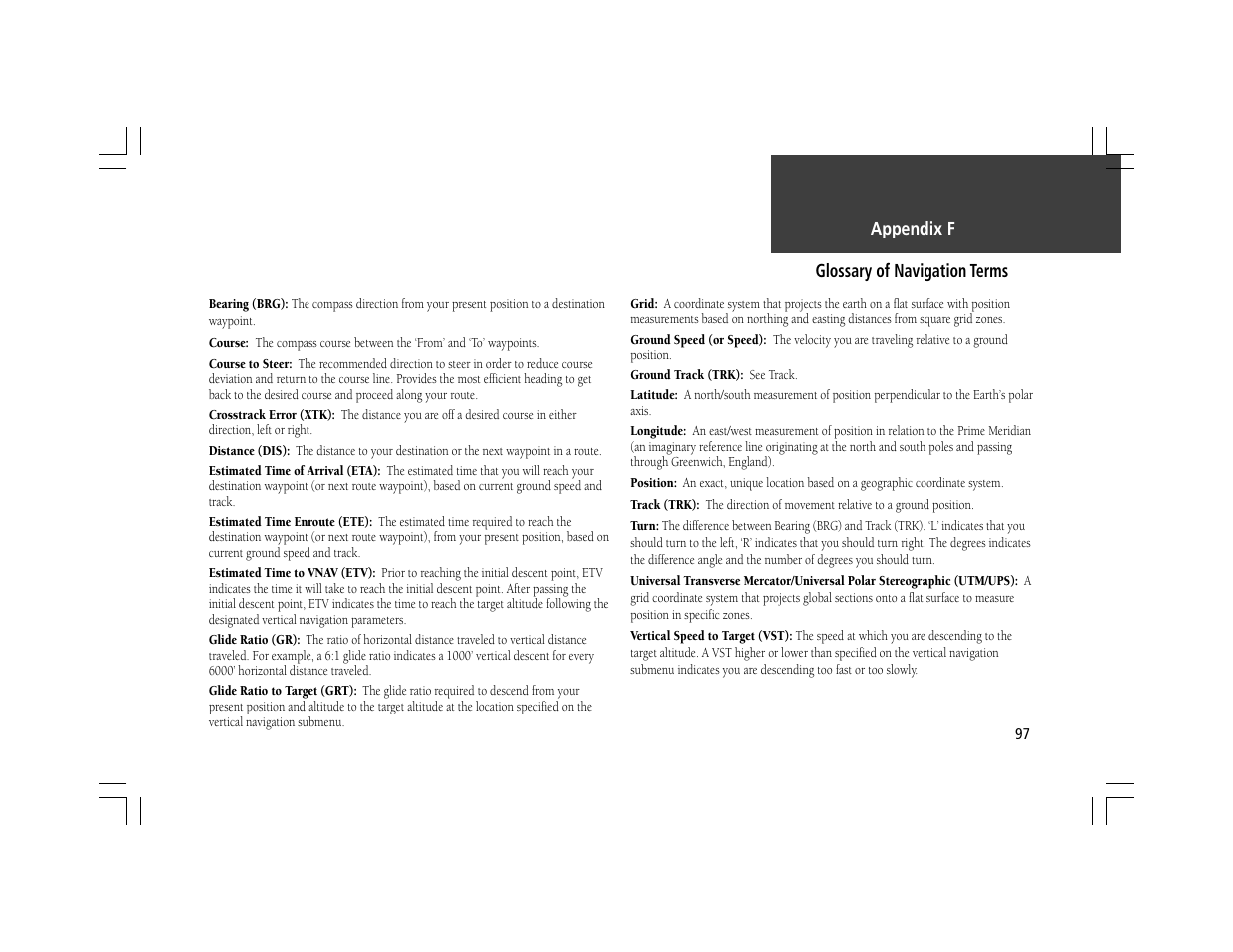 Garmin GPSMAP 295 User Manual | Page 107 / 116