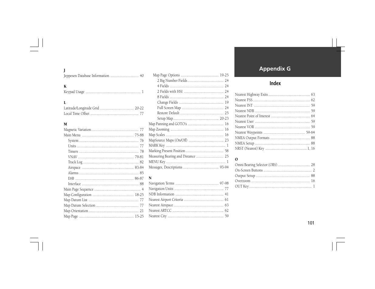 Garmin GPSMAP 295 User Manual | Page 111 / 116