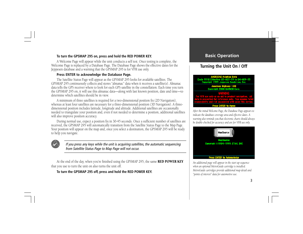 Garmin GPSMAP 295 User Manual | Page 13 / 116
