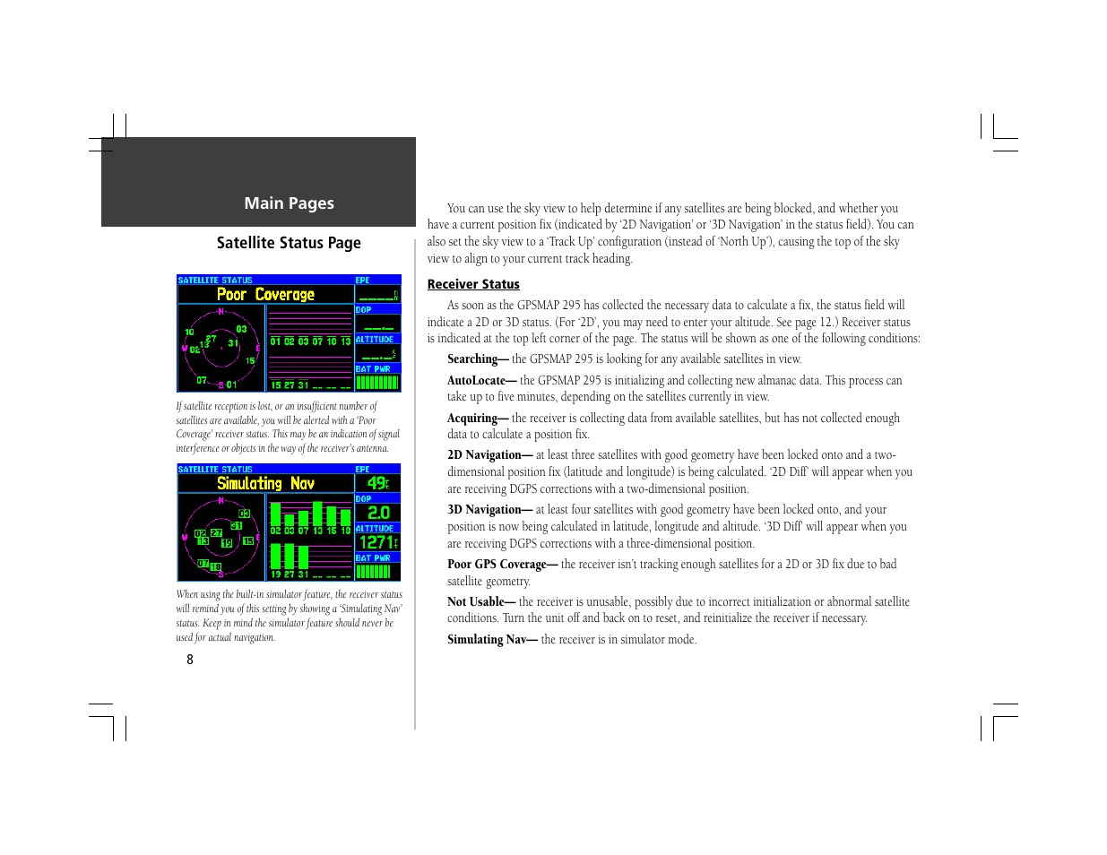 Garmin GPSMAP 295 User Manual | Page 18 / 116