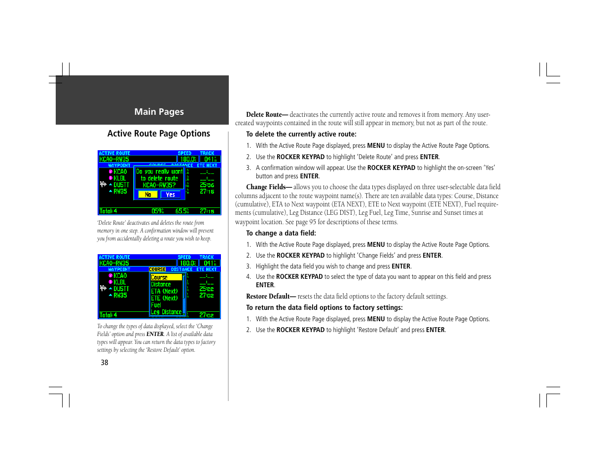 Garmin GPSMAP 295 User Manual | Page 48 / 116