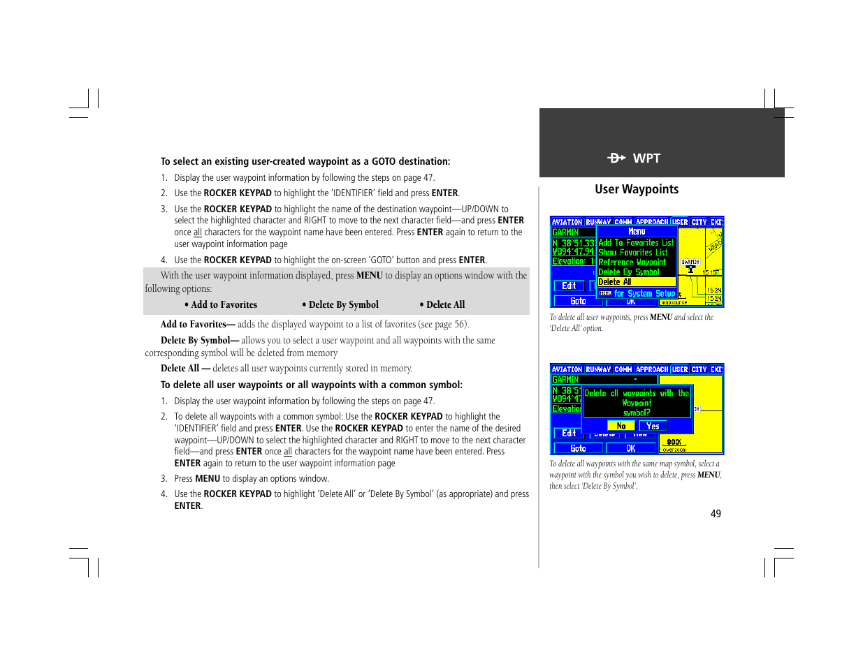 Garmin GPSMAP 295 User Manual | Page 59 / 116