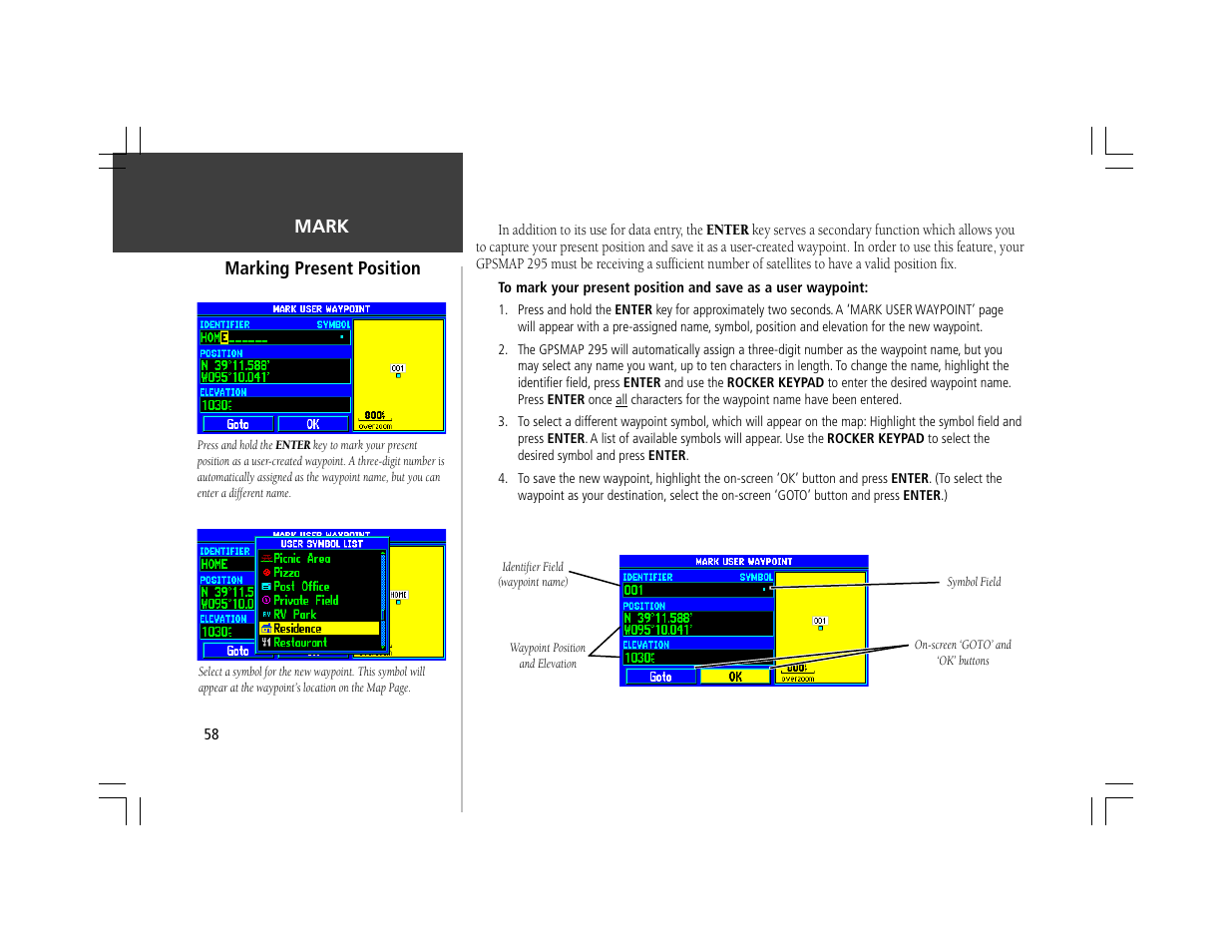 Garmin GPSMAP 295 User Manual | Page 68 / 116
