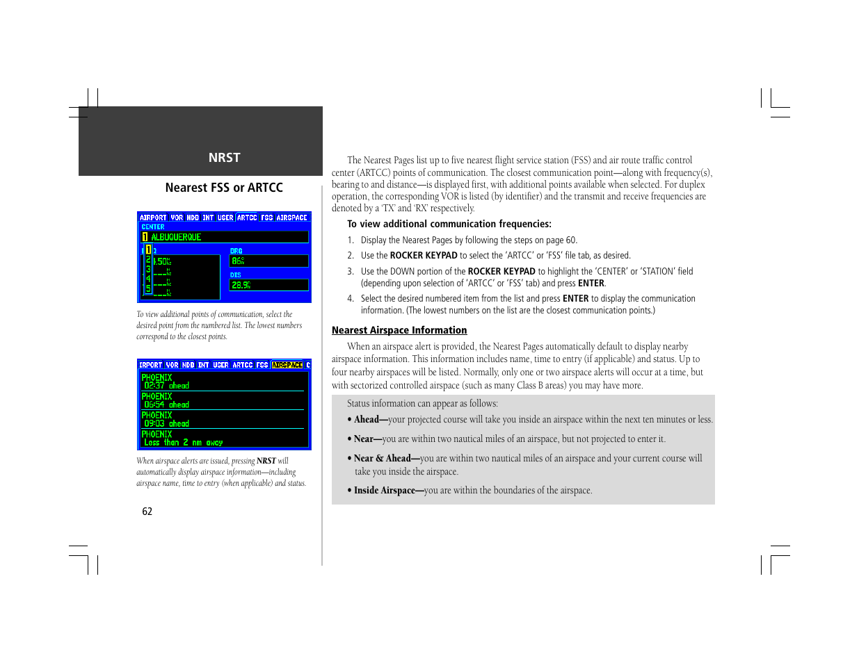 Garmin GPSMAP 295 User Manual | Page 72 / 116