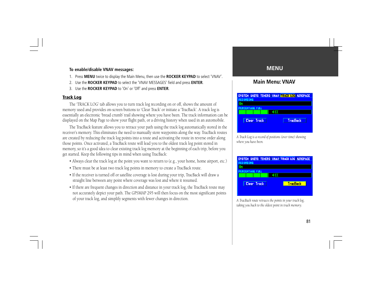 Garmin GPSMAP 295 User Manual | Page 91 / 116