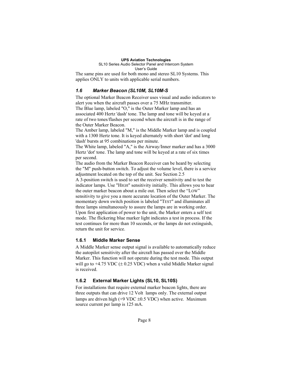 Garmin SL10 User Manual | Page 12 / 16