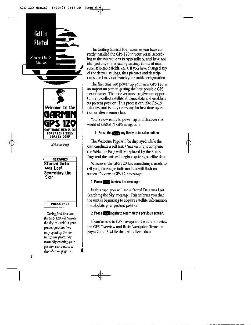 Qps1zo | Garmin GPS 120 User Manual | Page 14 / 71