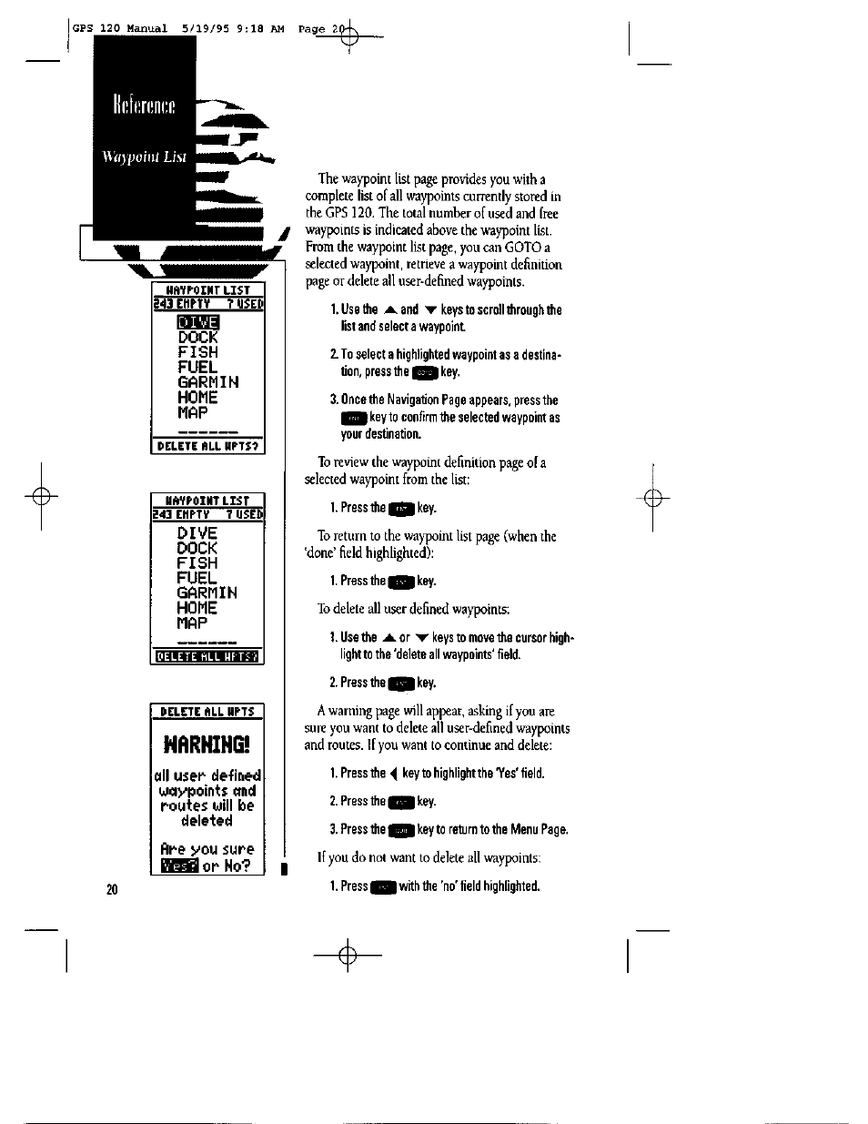 Harking | Garmin GPS 120 User Manual | Page 28 / 71