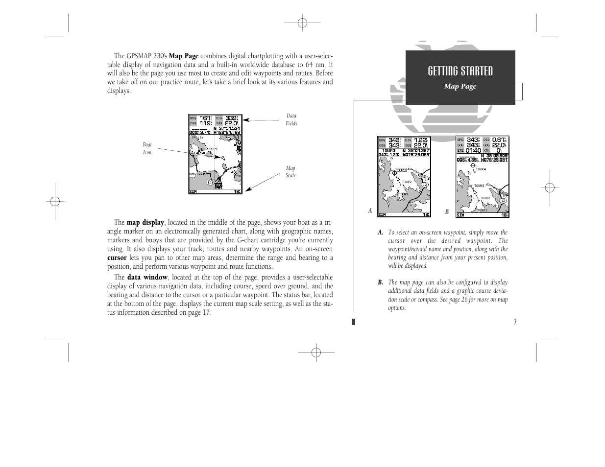 Getting started | Garmin GPSMAP 230 User Manual | Page 19 / 96