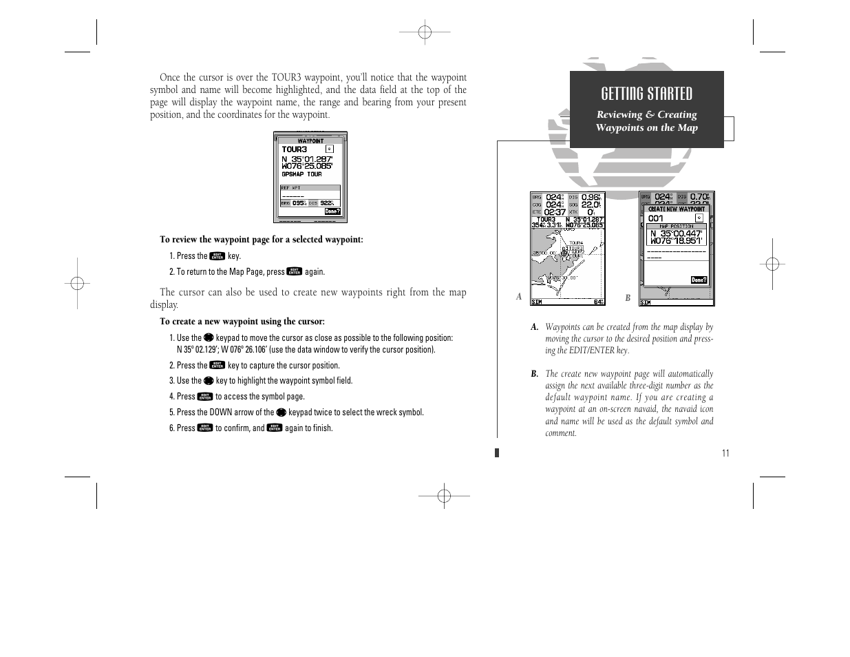 Getting started | Garmin GPSMAP 230 User Manual | Page 23 / 96