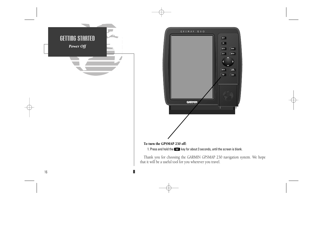 Getting started | Garmin GPSMAP 230 User Manual | Page 28 / 96