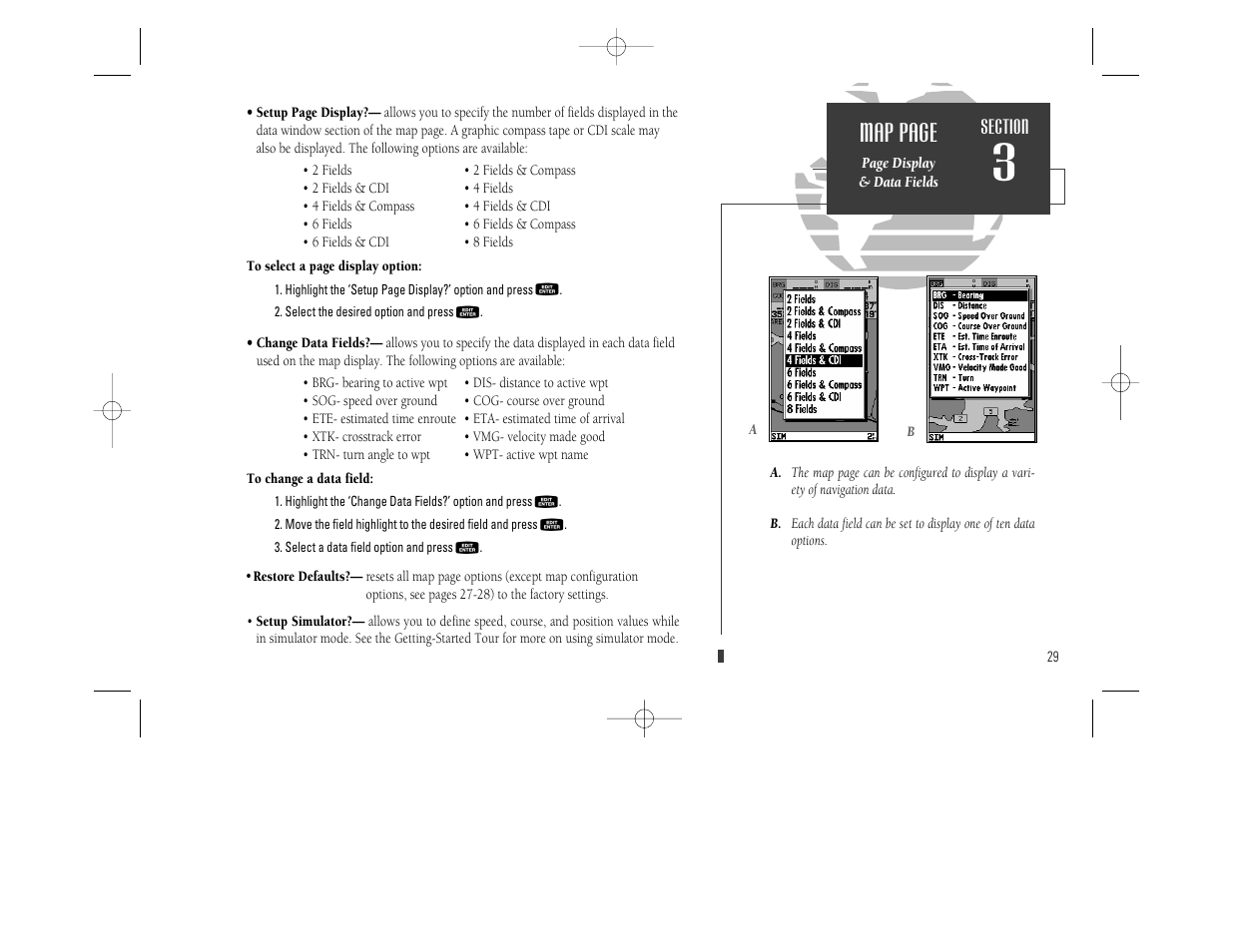 Map page | Garmin GPSMAP 230 User Manual | Page 41 / 96