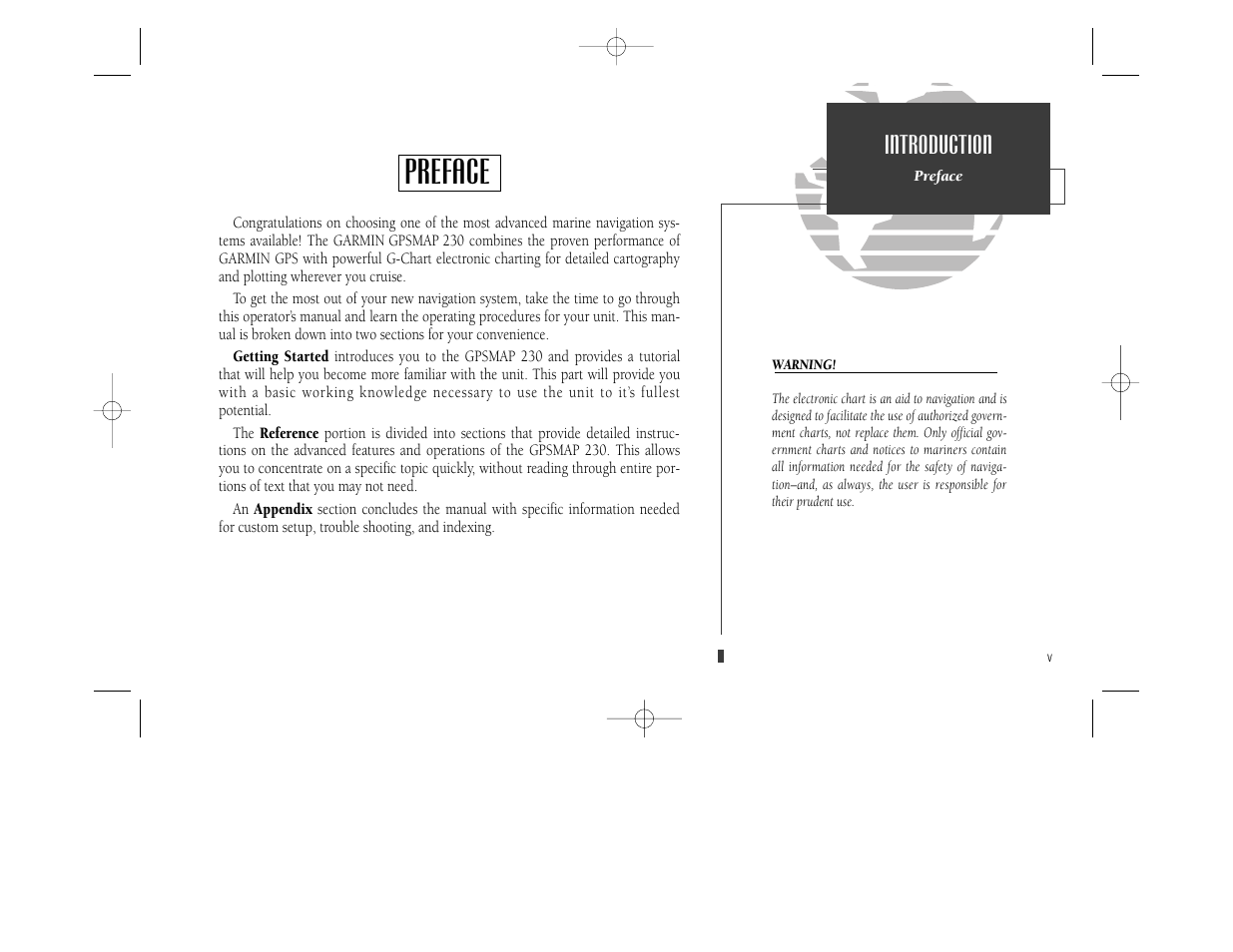 Preface, Introduction | Garmin GPSMAP 230 User Manual | Page 7 / 96