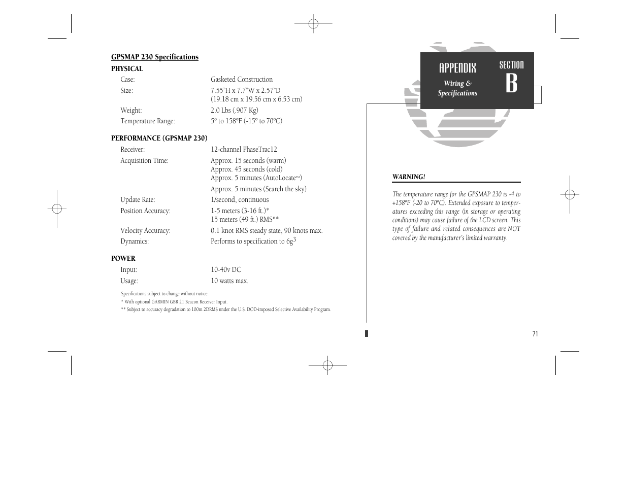 Appendix | Garmin GPSMAP 230 User Manual | Page 83 / 96