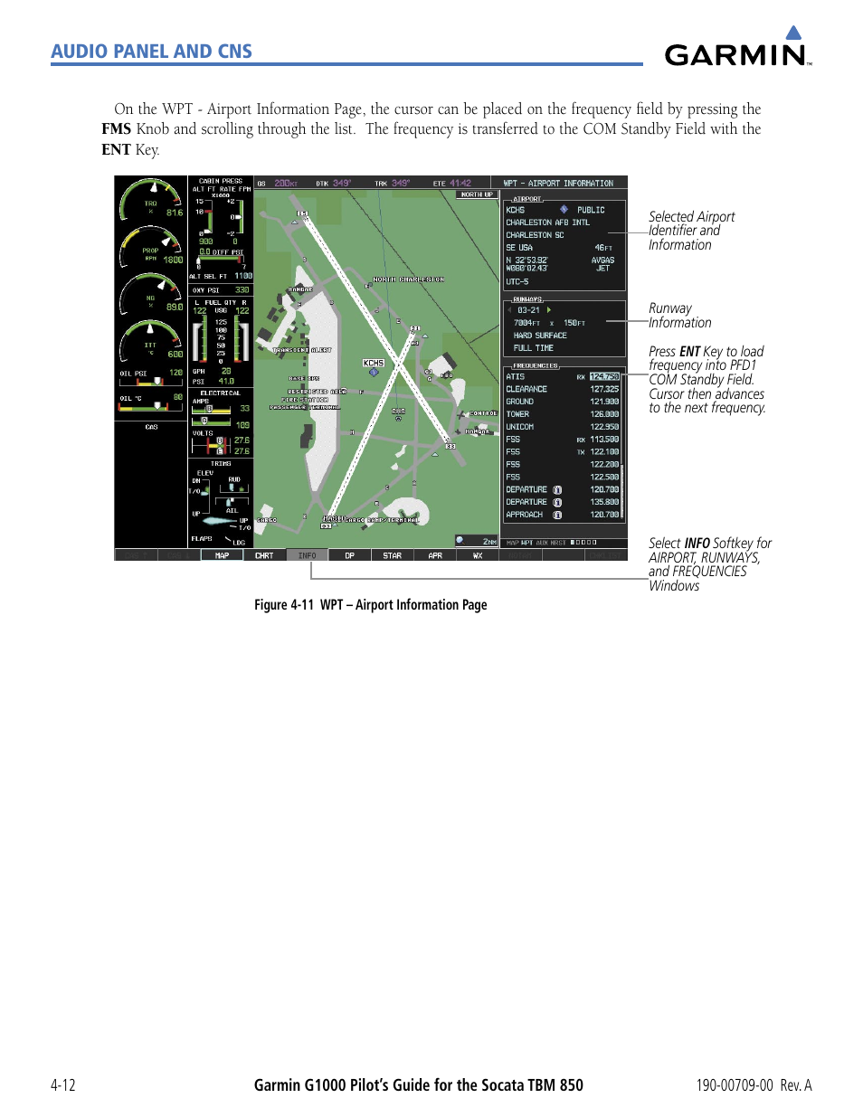 Audio panel and cns | Garmin G1000 Socata TBM 850 User Manual | Page 118 / 542