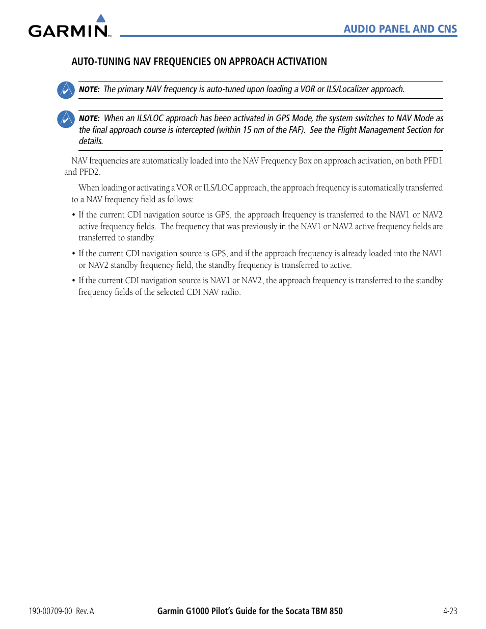 Garmin G1000 Socata TBM 850 User Manual | Page 129 / 542