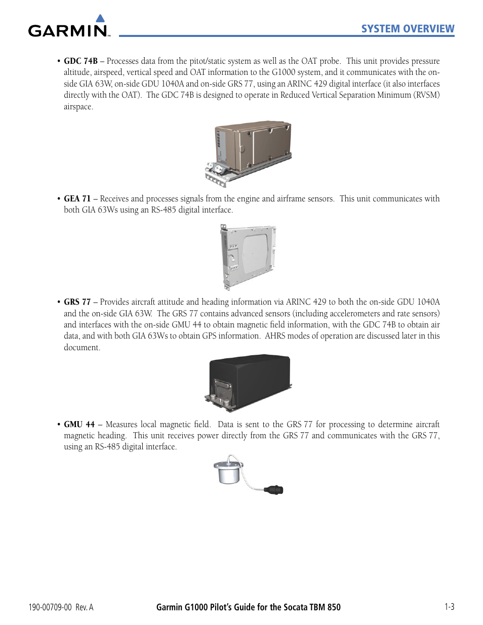 Garmin G1000 Socata TBM 850 User Manual | Page 13 / 542