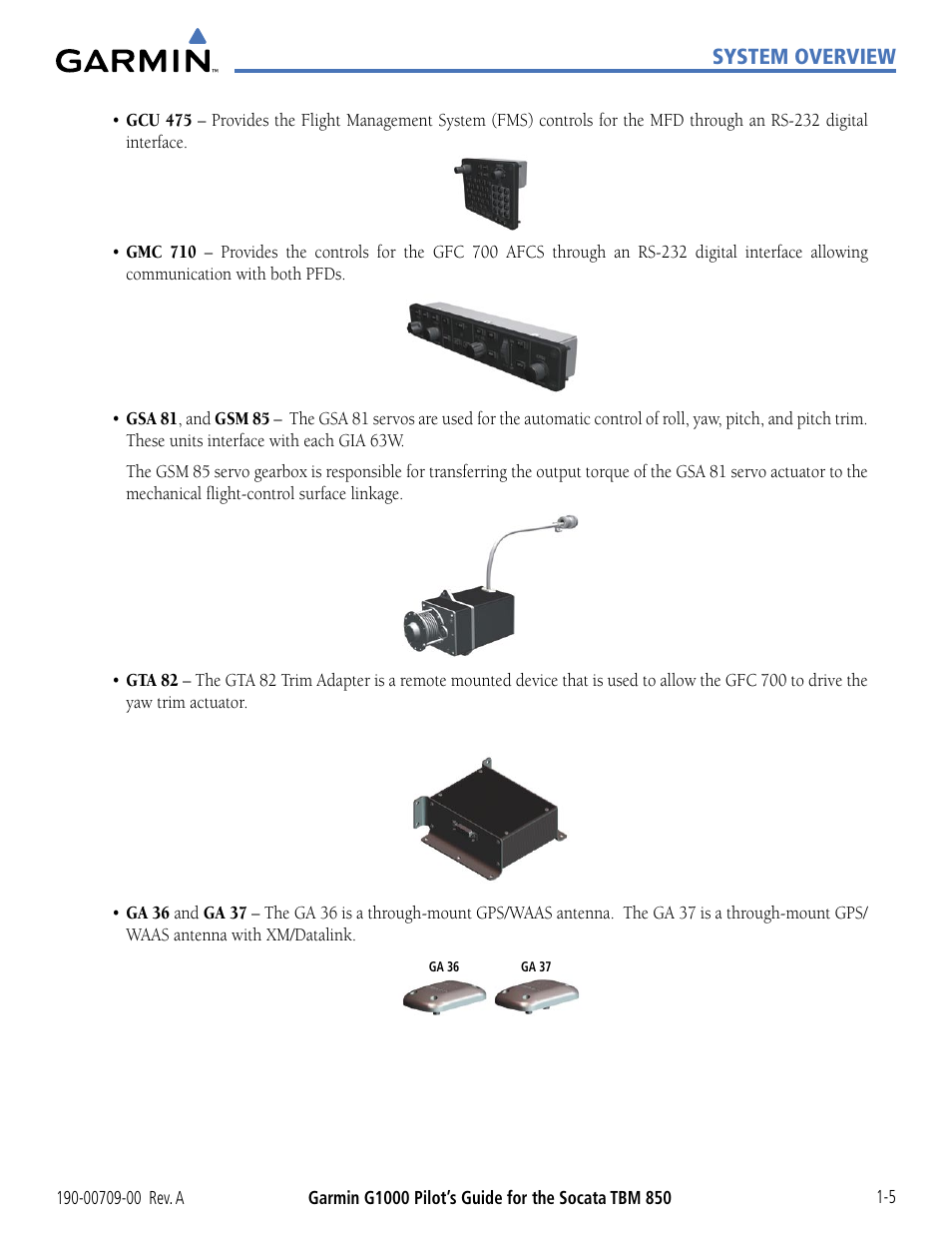 Garmin G1000 Socata TBM 850 User Manual | Page 15 / 542