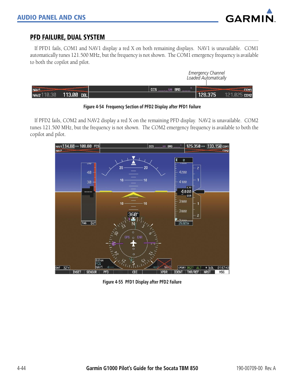 Pfd failure, dual system | Garmin G1000 Socata TBM 850 User Manual | Page 150 / 542