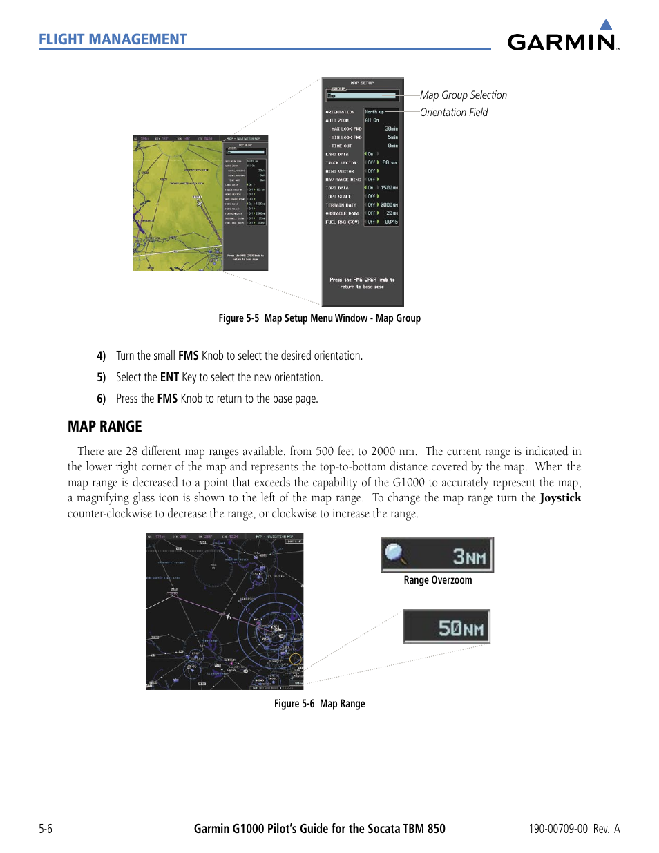 Map range | Garmin G1000 Socata TBM 850 User Manual | Page 158 / 542