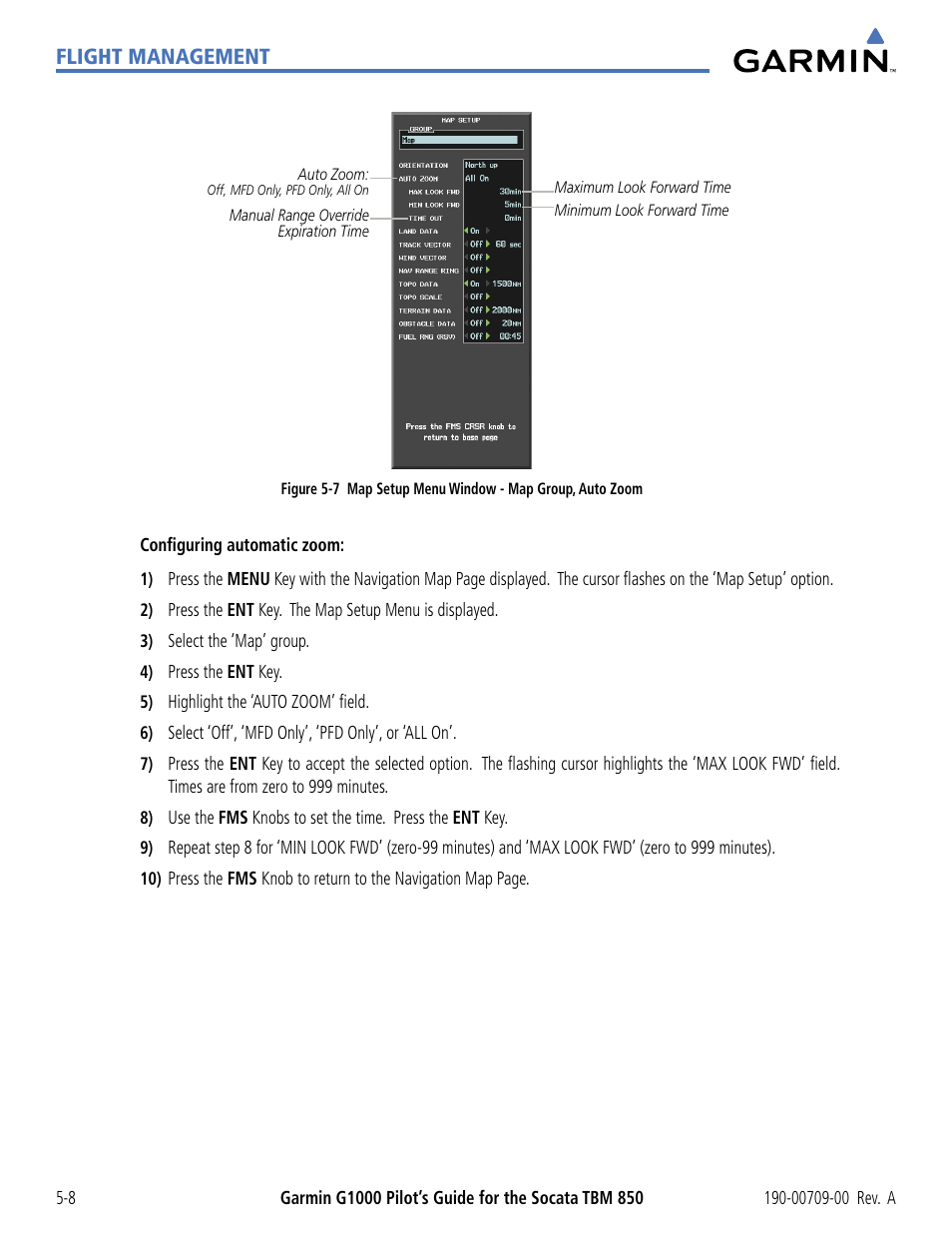 Flight management | Garmin G1000 Socata TBM 850 User Manual | Page 160 / 542