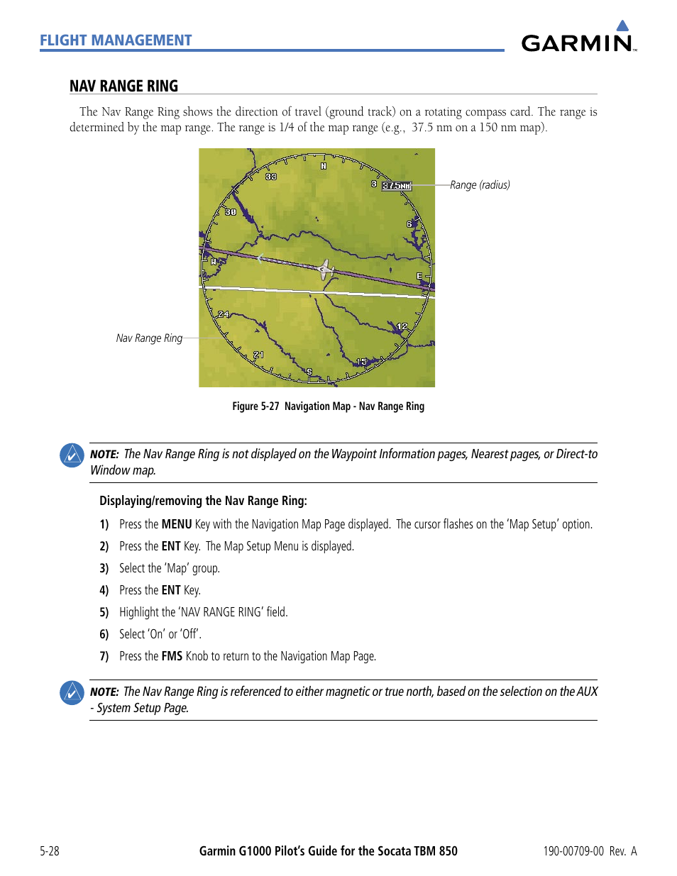 Nav range ring | Garmin G1000 Socata TBM 850 User Manual | Page 180 / 542