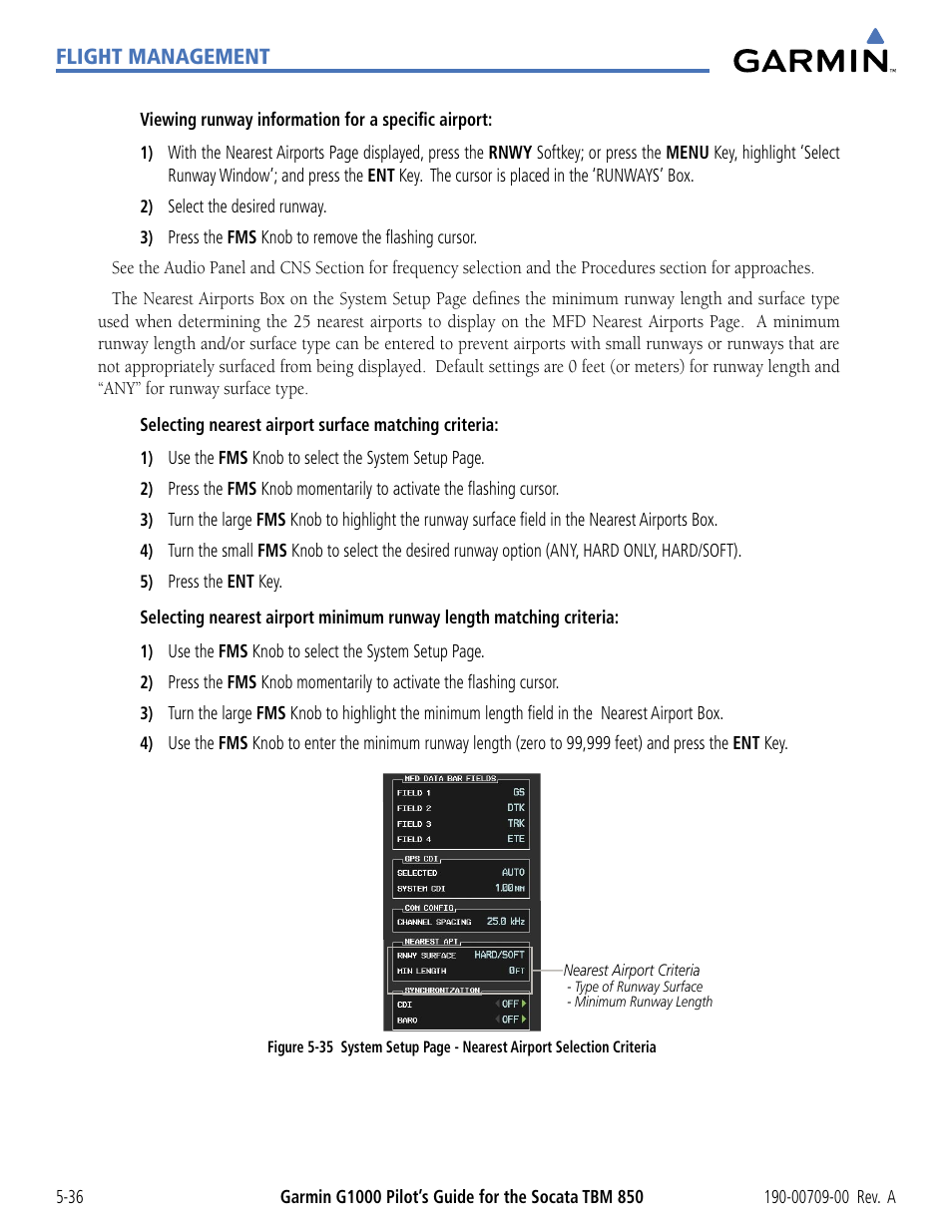 Flight management | Garmin G1000 Socata TBM 850 User Manual | Page 188 / 542