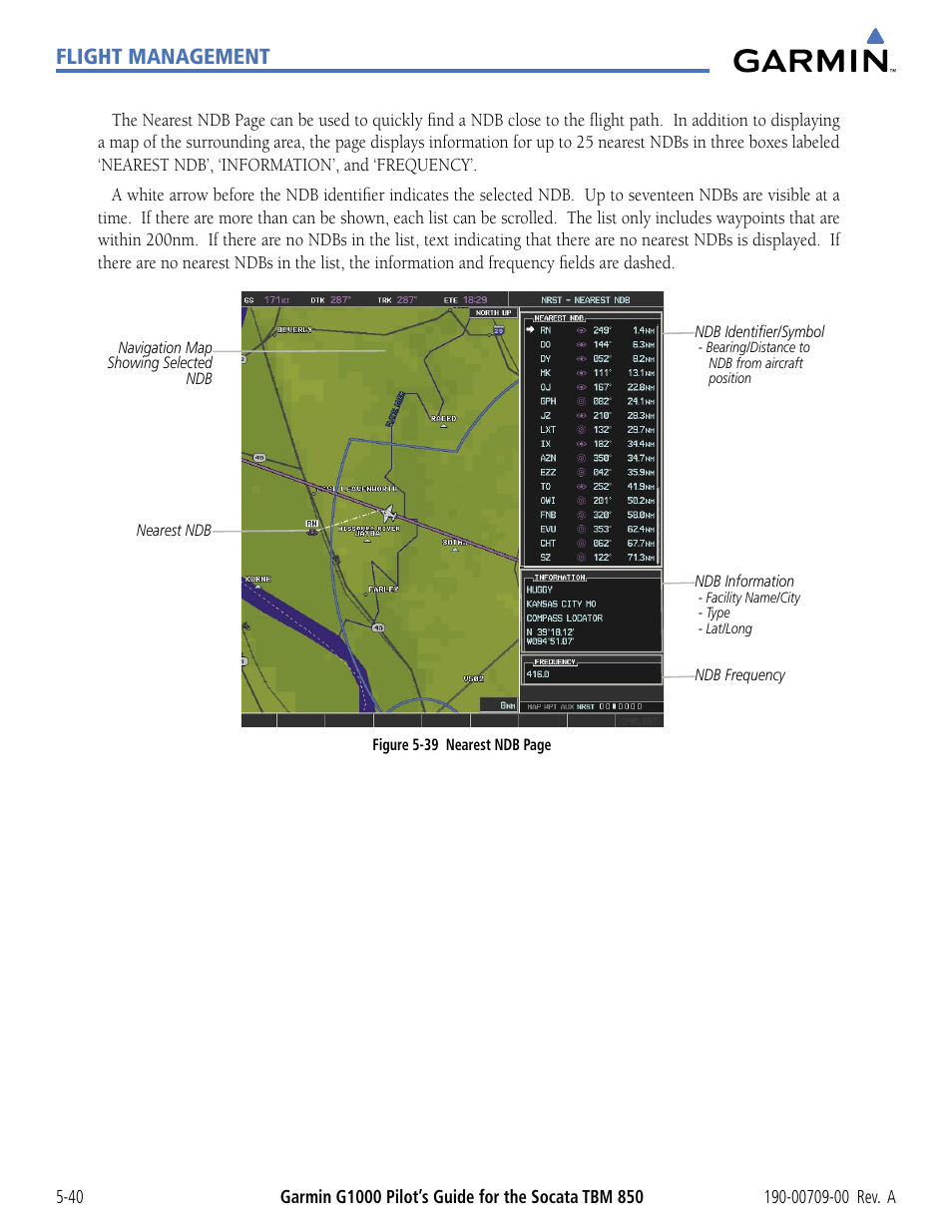 Flight management | Garmin G1000 Socata TBM 850 User Manual | Page 192 / 542