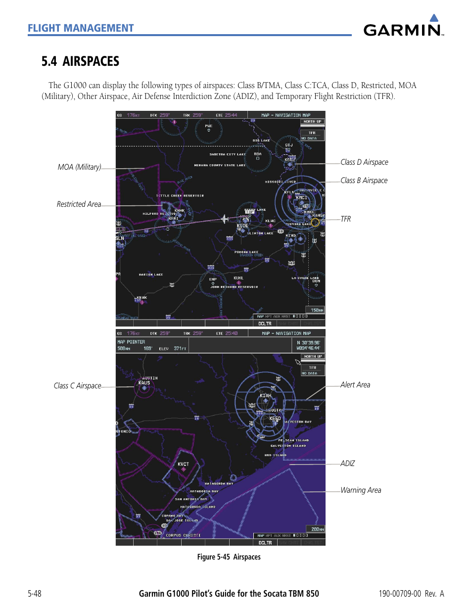 4 airspaces, 4 airspaces -48 | Garmin G1000 Socata TBM 850 User Manual | Page 200 / 542