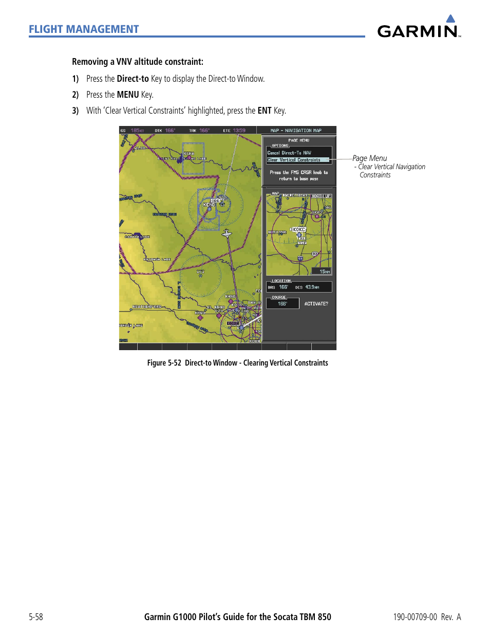 Flight management | Garmin G1000 Socata TBM 850 User Manual | Page 210 / 542